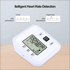 Automatic Digital Upper Arm Blood Pressure Monitor with Pulse Measurement and Voice Features