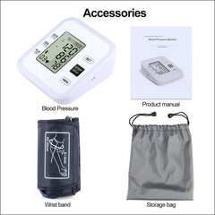 Automatic Digital Upper Arm Blood Pressure Monitor with Pulse Measurement and Voice Features