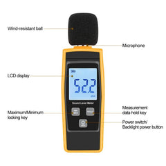 RZ1359 Mini Digital Sound Level Meter with LCD Display for Noise Measurement