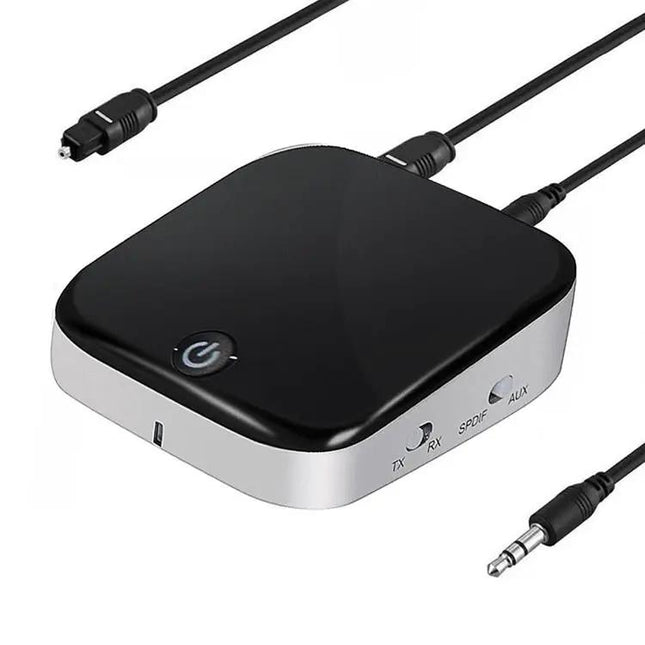 Bluetooth 5.0 Optical Audio Transmitter Receiver 2in1 Black | Syndmart
