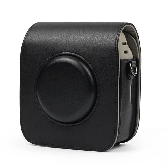 PU Leather Protective Case for Fujifilm Instax Square SQ20 Camera black PU leather case with microfiber lining, front lens cover, easy-access design