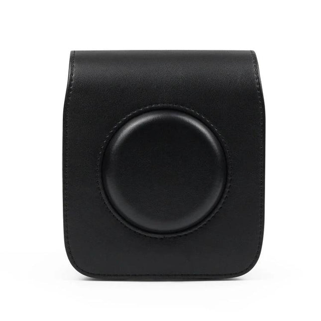 PU Leather Protective Case for Fujifilm Instax Square SQ20 Camera - black PU leather case with microfiber lining, front lens cover, easy-access design