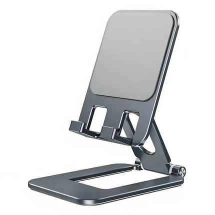 Foldable Adjustable Aluminum Holder for Phones and Tablets — portable metal stand for hands-free viewing and adjustable angle