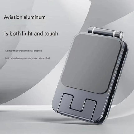 Foldable Adjustable Aluminum Holder for Phones and Tablets - portable aviation aluminum phone and tablet stand for hands-free viewing