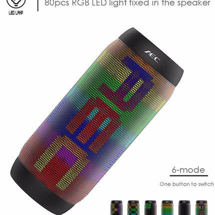 Portable Bluetooth Speaker With LED Ambient Light For Home BQ615 PRO colorful RGB LEDs compact speaker for parties