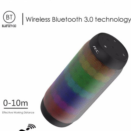 Portable Bluetooth Speaker With LED Ambient Light For Home compact BQ615 PRO with Bluetooth NFC FM TF card and multicolor LEDs
