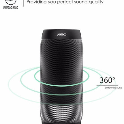 Portable Bluetooth Speaker With LED Ambient Light For Home black compact speaker with 360° surround sound and LED glow