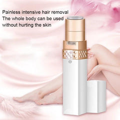 K-SKIN KD505 Compact Electric Epilator for Painless Facial and Body Hair Removal with Skin-Friendly 3D Floating Blades