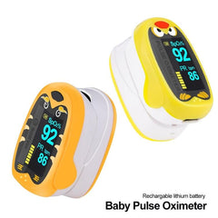 Rechargeable Pediatric Finger Pulse Oximeter for Kids - Neonatal Blood Oxygen Monitor with USB Charging