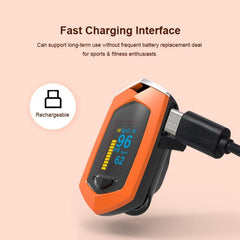 Compact Dual-Color OLED Pulse Oximeter with Rechargeable Battery and Auto Power-Off Feature