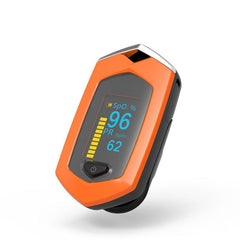 Compact Dual-Color OLED Pulse Oximeter with Rechargeable Battery and Auto Power-Off Feature