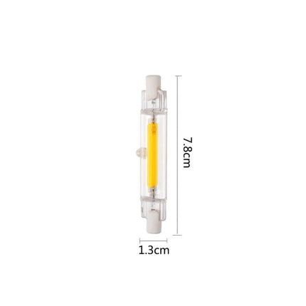 LED Bulb for Everyday Home Lighting Replacements - 5W clear R7s style filament LED 7.8cm x 1.3cm for kitchens, hallways, workspaces