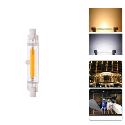 LED Bulb for Everyday Home Lighting Replacements - 5W energy-efficient R7s-style LED filament for kitchens, hallways, workspaces, steady long-life light