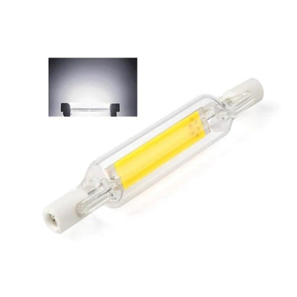 LED Bulb for Everyday Home Lighting Replacements - 5W energy-efficient R7s-style clear glass bulb for kitchens, hallways, and workspaces