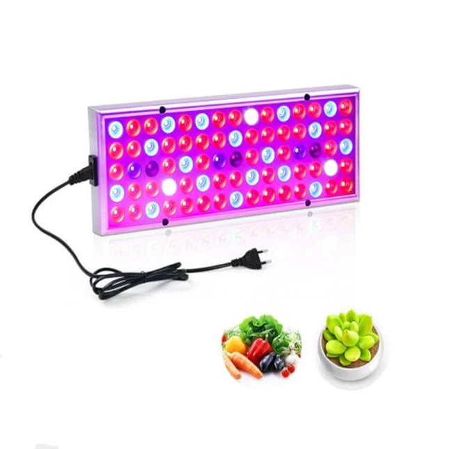 Plant Grow Light 25W 75LEDs Full Spectrum For Seedlings compact ABS panel for seedling trays and small indoor gardens, low heat, wide voltage