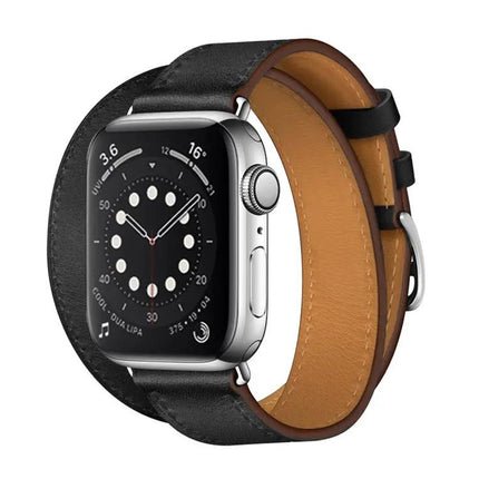 Leather Double Loop Strap for Apple Watch 38mm Series 1 2 3