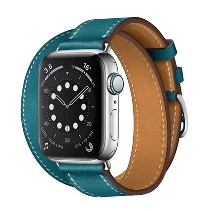 Leather Double Loop Strap for Apple Watch 38mm Series 1 2 3