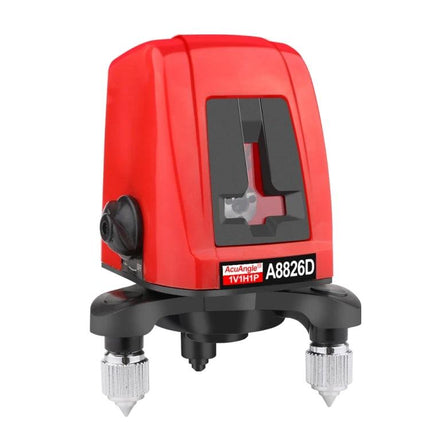 Self-Leveling 3D Laser Level for Construction Projects - red LOMVUM unit with automatic leveling and tripod spikes