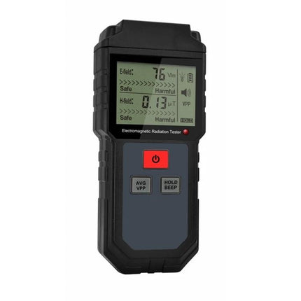 Portable EMF Radiation Tester for Daily Device Safety Checks handheld device showing EMF readings on LCD for home and office safety