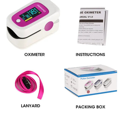 M160 Finger Pulse Oximeter For Everyday Use Rose Red