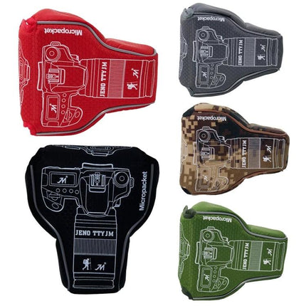 Waterproof Protective Camera Bag for Canon EOS Models in assorted colors and camouflage with neoprene PU exterior and camera outline