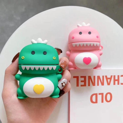 Dinosaur-Themed Holder for Everyday AirPods Storage and Protection - green and pink cute dinosaur cases, dustproof everyday carry