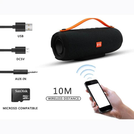 Compact Bluetooth Travel Speaker For Home, Desk, And Workouts portable wireless speaker with USB AUX TF FM, 10M range