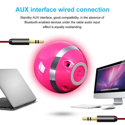 TG Ball Portable Bluetooth Speaker For Home And On The Go compact pink ball speaker with AUX TF FM and hands-free calling