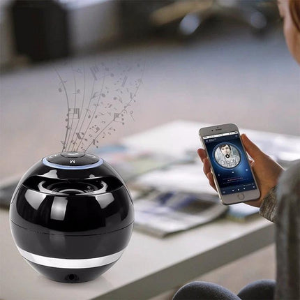 TG Ball Portable Bluetooth Speaker For Home And On The Go compact black ball speaker with phone streaming and hands-free call