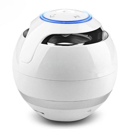 TG Ball Portable Bluetooth Speaker For Home And On The Go compact white 80mm ball speaker with Bluetooth TF Aux FM and hands-free