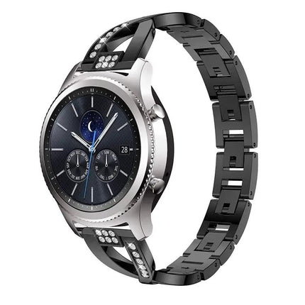 22mm Metal Diamond Watch Strap For Gear S3 TicWatch Pro