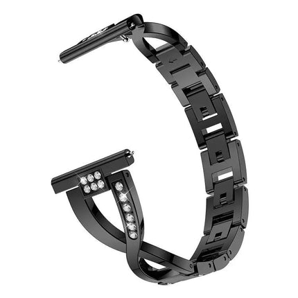 22mm Metal Diamond Watch Strap For Gear S3 TicWatch Pro
