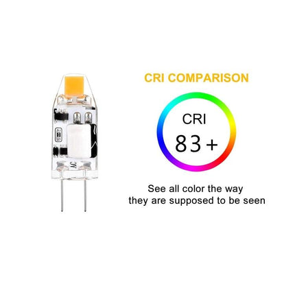 Warm White Bulb for Everyday Home Chandeliers and Lighting - G4 LED bulb with CRI 83+ for soft, true-color chandelier and pendant illumination