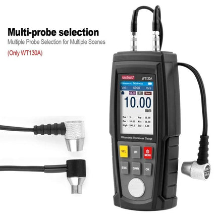Digital Ultrasonic Thickness Gauge for Material Measurement in Industry handheld gauge with probes showing 10.00 mm reading for industrial inspections