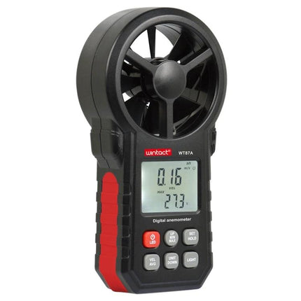 Portable Anemometer Thermometer for Wind Speed and Temperature Monitoring handheld digital anemometer with LCD showing wind speed and temperature