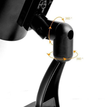 Waterproof Dummy CCTV Camera with Flashing LED for Home Security black adjustable bracket showing 360° swivel joint