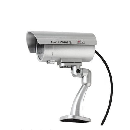 Waterproof Dummy CCTV Camera with Flashing LED for Home Security - black ABS faux surveillance camera with flashing red LED deterrent