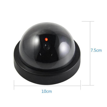 Outdoor Waterproof Dummy LED Security Camera for Home Protection realistic black dome decoy with red LED, waterproof ABS housing for driveway entryway deterrent