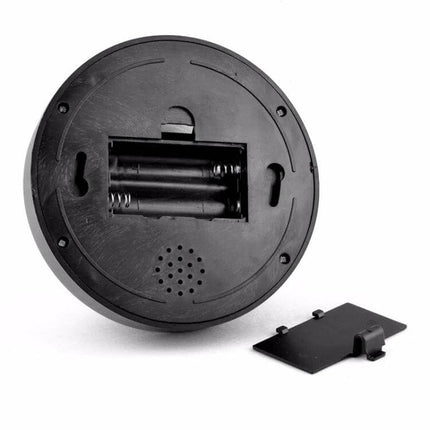 Outdoor Waterproof Dummy LED Security Camera for Home Protection - back battery compartment and removable cover on black ABS housing