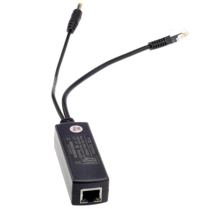 Power Over Ethernet Splitter for IP Security Cameras compact PoE splitter with RJ45 input and DC power output for easy camera installation