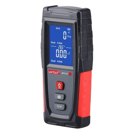 Electromagnetic Radiation Detector for Household Safety Measures - handheld EMF meter displaying electric and magnetic field readings
