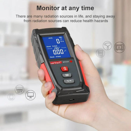 Electromagnetic Radiation Detector for Household Safety Measures handheld meter measuring EMF near home devices