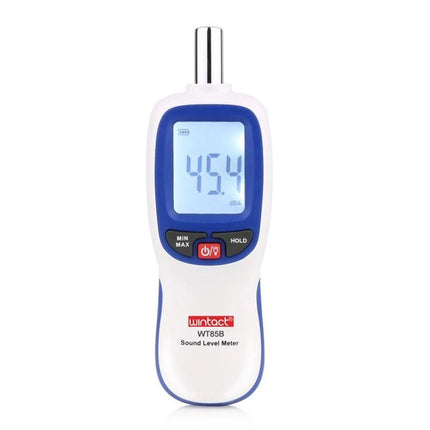 Digital Sound Level Meter for Environmental Noise Monitoring - handheld meter showing 45.4 dBA on LCD