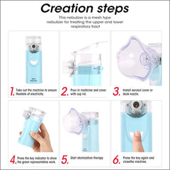 Portable Ultrasonic Nebulizer for Kids and Adults – Compact Handheld Inhaler for Asthma Care