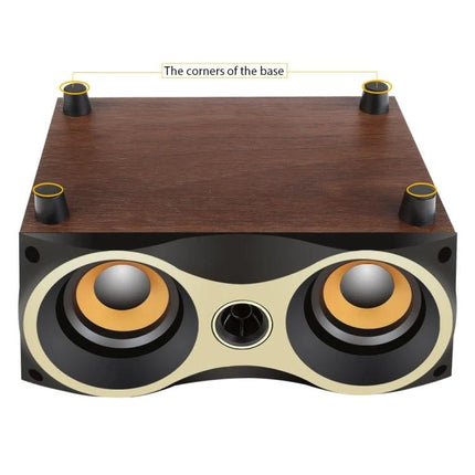 Wooden Bluetooth Speaker For Home Listening Compact with dual drivers, wood finish, TF/USB ports and microphone