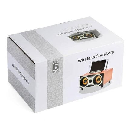 Wooden Bluetooth Speaker For Home Listening Compact in compact wood enclosure with TF USB FM and mic