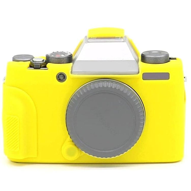 Richwell Soft Silicone Protective Case for Fujifilm X-T100 bright yellow silicone camera cover protecting body and lens cap access