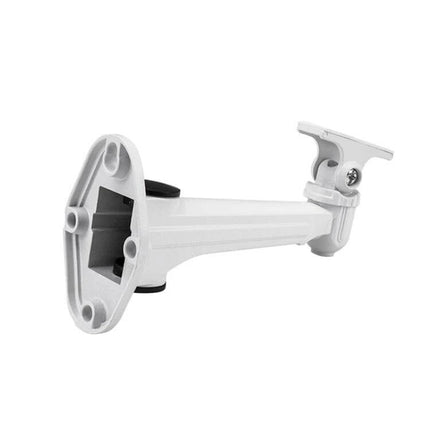 Aluminum Wall Mount Bracket for Indoor Outdoor CCTV Cameras – white adjustable-angle security camera wall mount with 360° rotation