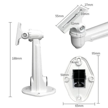 Aluminum Wall Mount Bracket for Indoor Outdoor CCTV Cameras adjustable-angle 360° rotation security camera wall mount 188mm
