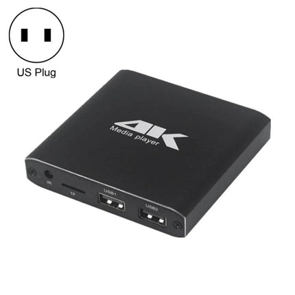 Versatile 4K HD Media Player for Home TV and Projector Use compact black HDMI media player with USB and SD slots